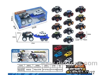 Iron big wheel inertia stunt car towing big G