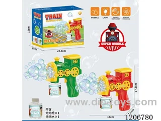 Ten-hole Electric train bubble gun 2 colors mixed（80ML bubble water）