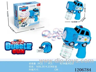 Ten-hole Electric Police car bubble gun（80ML bubble water）