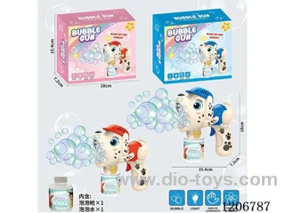 Ten-hole Electric dog bubble gun 2 colors mixed（80ML bubble water）