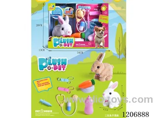 B/O dog set - Two-color rabbit mix