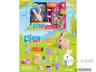 B/O dog set - Two-color rabbit mix