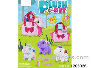 B/O plush Tote Bag -3 colors mixed (optional)