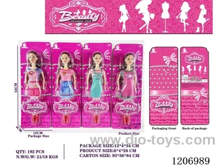 11.5 inch 6-joint short skirt Barbie (4 mixed)