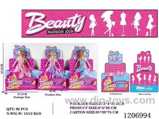 11.5 inch 6-joint Barbie (3 colors mixed)