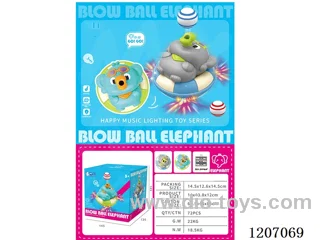 Electric ball blowing elephant 2 colors mixed