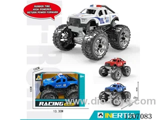 Bigfoot inertial pickup police car
