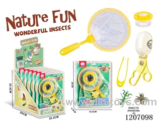 Straw observation box with outdoor observation clip set (6pcs/ display box)