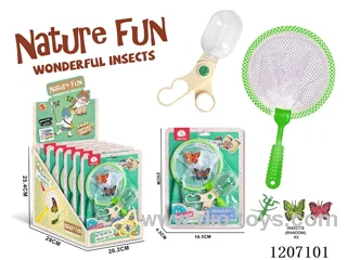 Solid color observation clip set with 3 insects (6pcs/ display box)