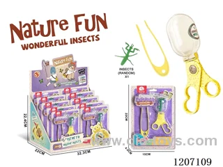 Straw observation clip set with 1 insect (10pcs/ display box)