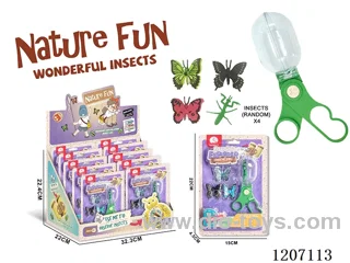 Solid color observation clip with 4 insects (10pcs/ display box)