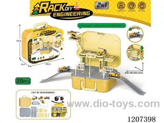 Storage box set for parking lot of construction engineering vehicle (6 random 3 +1 helicopter)