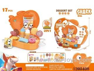 Shark dessert set small backpack