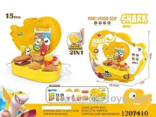 Shark fast food set small backpack