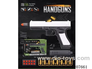 Glock (black and white) manual repeating soft gun