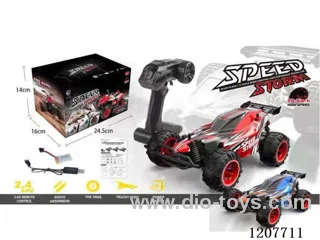 1:22 RC pointed racing car-red/blue includes battery.