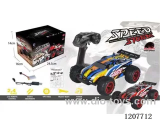 1:22 RC semi-truck racing car-red/yellow with battery.