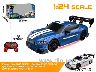 1:24 drift racing car with light (27Mhz- excluding battery) blue/white