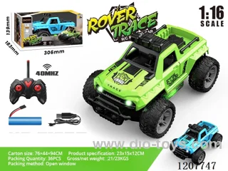 1:16 Four-way off-road vehicle with light (including battery) blue/green