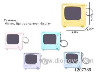 Cartoon pattern lighting TV key chain