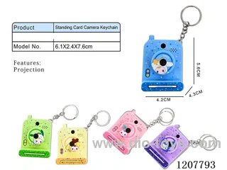 Vertical card camera keychain