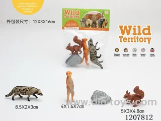 PVC solid forest small animals