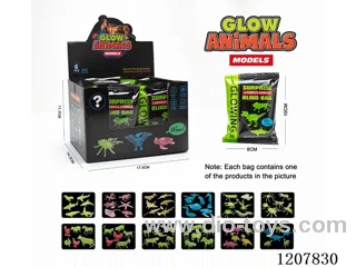 Luminous animal world 12pack/ box -one pack six figures