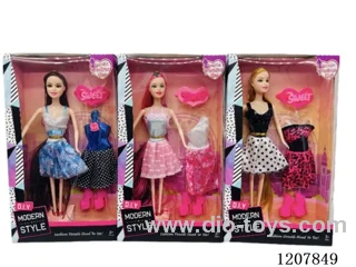 11 inch 11.5 inch hair Barbie with accessories-variety of mixed.