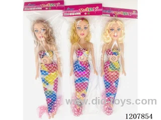 22 inch mermaid Barbie with English IC hair multicolor mixed to Pack