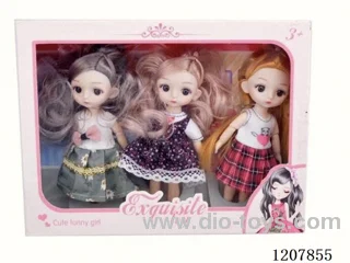 6 inch 11 joints Barbie 3 Pack