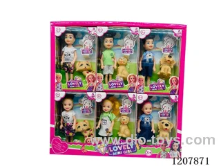 5 inch solid little Kelly mixed pet with vinyl -12PCS