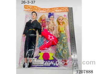Barbie, an 11-inch couple, brings two small Kaili hair dryers and hair clips.