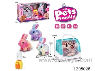 B/O pet rabbit(3colour mix)
