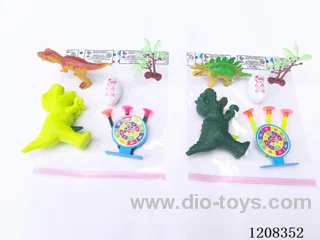 Solid color dinosaur soft gun set
