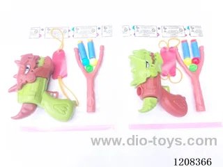 Solid color dinosaur soft gun set