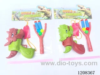 Solid color dinosaur soft gun set