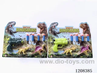 Solid color dinosaur soft gun set