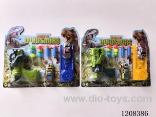Solid color dinosaur soft gun set