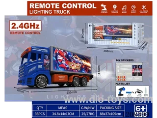 2.4G 8ch rc Container truck W L/M/spray included battery