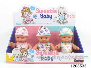 Three mixed 10-inch dolls