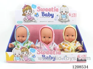 Three mixed 10-inch dolls