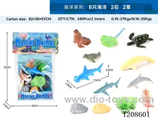 animal set-Eight oceans, two stones and two grasses.