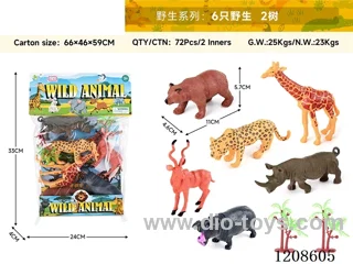 animal set-6 wild 2 trees