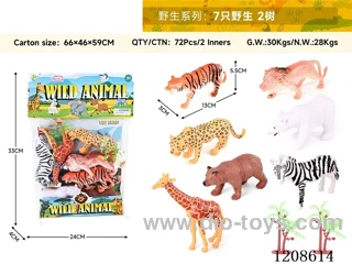 animal set-7 wild 2 trees