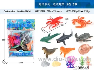 animal set-Eight oceans, two stones and three grasses.
