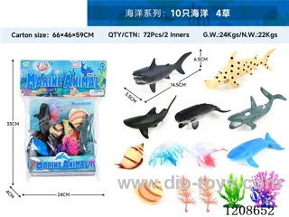 animal set-10 oceans and 4 grasses