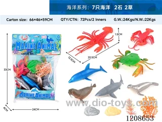 animal set-Seven oceans, two stones and two grasses.