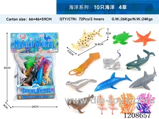 animal set-10 oceans and 4 grasses