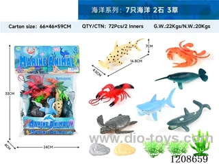 animal set-Seven oceans, two stones and three grasses.