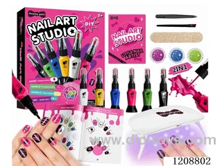 2-in-1 Manicure set with 6-color nail polish reference books